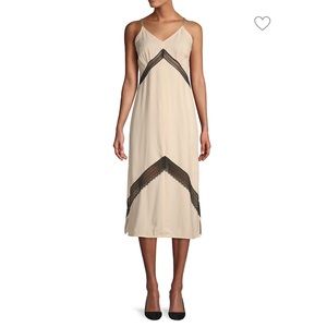 Helmut Lang Lace Inset Midi Dress